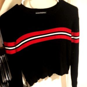 Blue and red sweater from Brandy